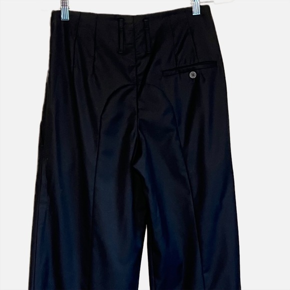 GUNEX Italian Wool Trousers with High Pleated Waist and Straight Leg 28 Waist - Picture 5 of 9